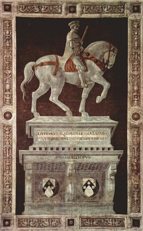 UCCELLO, Paolo Equestrian Portrait of Sir John Hawkwood (mk08) oil painting image